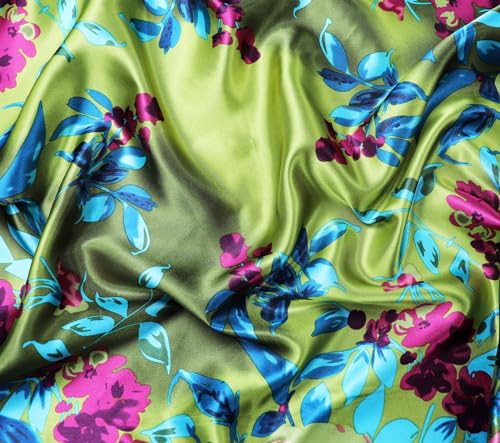 Image of Women's 35 inch Satin Square Silk Like Hair Scarves and Wraps Headscarf for Sleeping | Silk Feel Neckerchief, Hair Scarf, Fashion Bandana, Headscarf, Headband, Hair Wrap Sleeping, Daily Fashion Styling