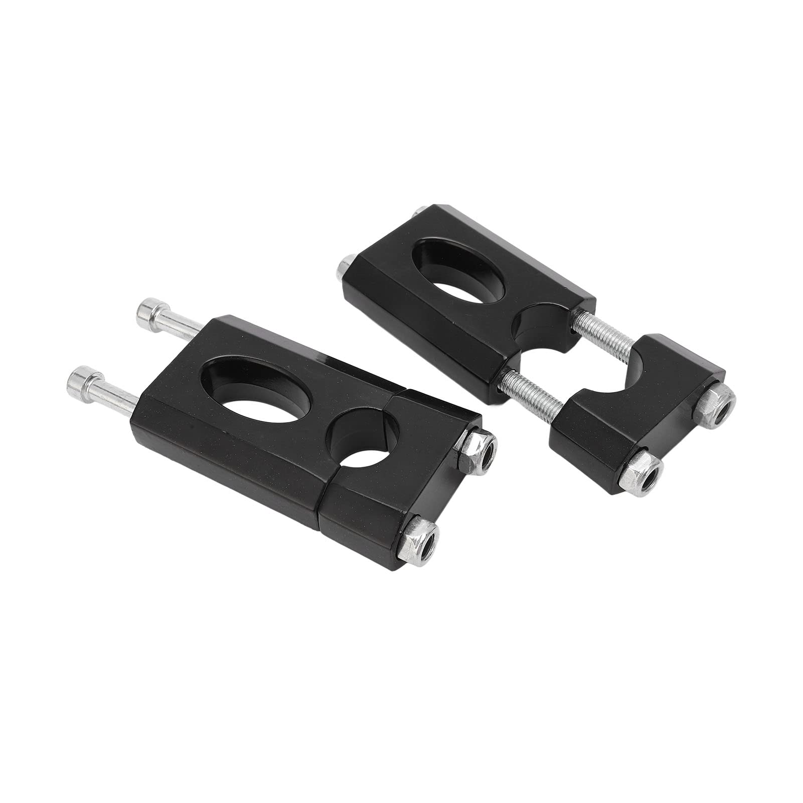 1 Paire de Rehausseurs de Guidon pour Moto, 7/8 Pouces 22mm en Aluminium Noir, Pince de Montage pour Guidon, Accessoires de Moto