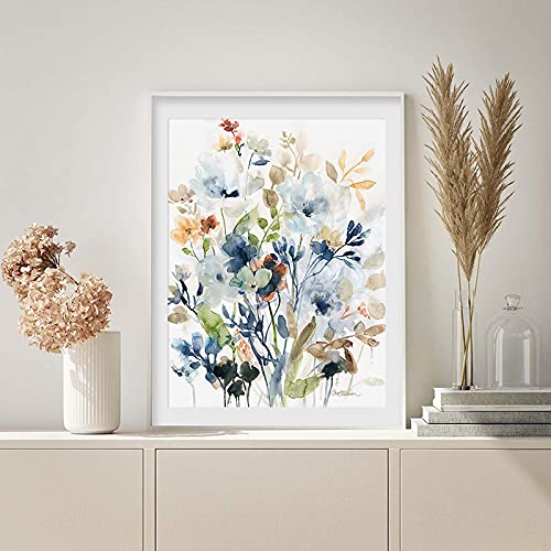 Toile florale sans cadre 60x80 cm affiche botanique pour décor modulable