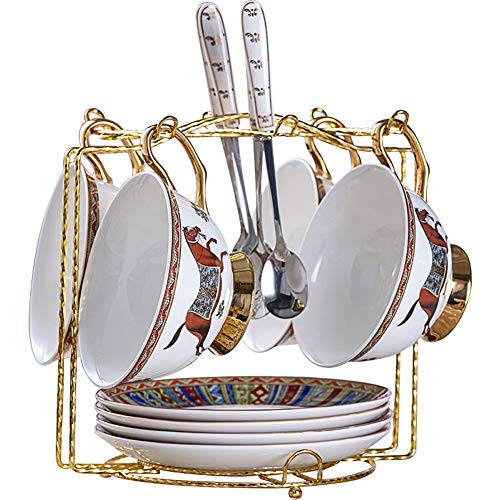 SXRTLエルメスクラシックカップディッシュセットコーヒーカップヨーロッパの成功馬輸出ボーンチャイナコーヒーカップ,4pc