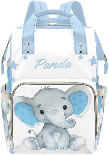 Bolsas de pañales de dinosaurio de árbol de coco con nombre personalizado para bebés, bolsa de pañales de enfermería, regalos, personalizado 3,