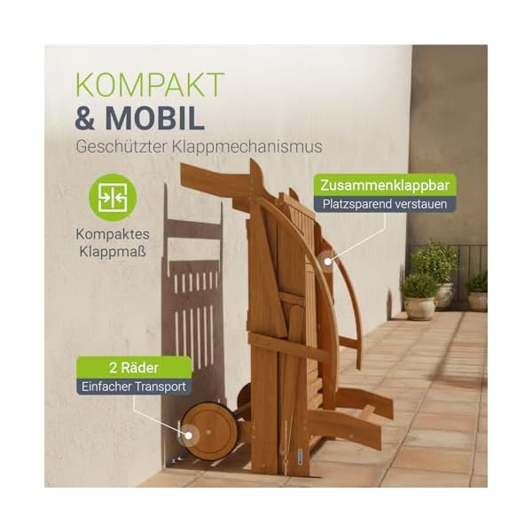 Juskys SunScape Gartenliege Akazienholz