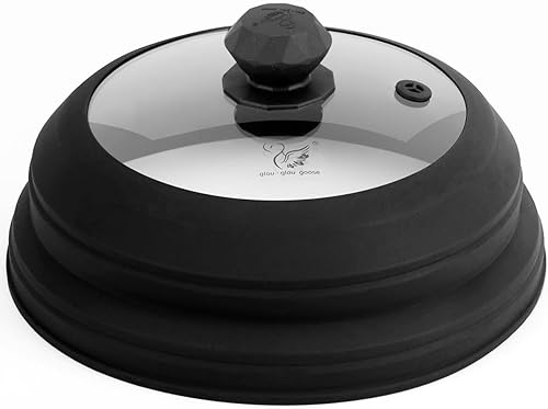 Vista 32 de Cubierta de vidrio ventilado para microondas, tapa protectora de salpicaduras con silicona plegable para alimentos como cubierta de placa de 10.8