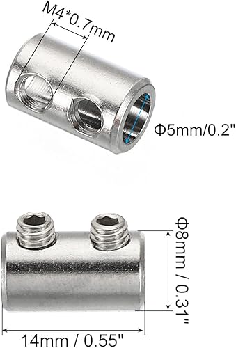 Miniatura 2 de PATIKIL Juego de clips de cuerda de alambre de 0.551 x 0.315 in, agujero de 0.197 in, 10 abrazaderas de cable de bloqueo de doble agujero de acero