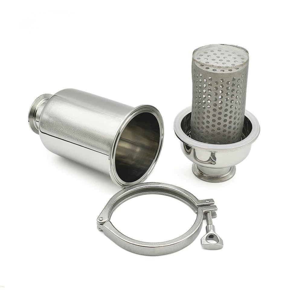 Crépine Tri Clamp Courte en Ligne en Acier Inoxydable SS304, adaptée à Une Virole de 51 mm, diamètre extérieur de 64 mm, Maille 300