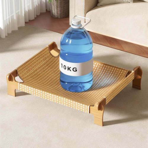 Cama elevada para gatos transpirable y hamaca de madera resistente que aísla del suelo 4