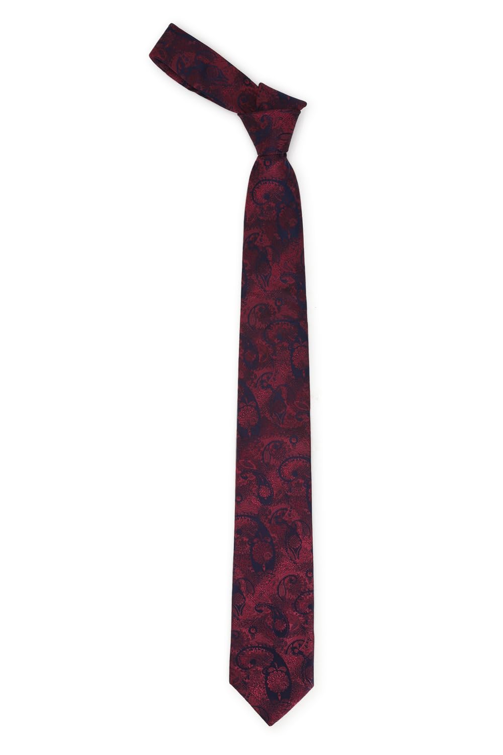 Men Maroon Embroidered Tie-image-31