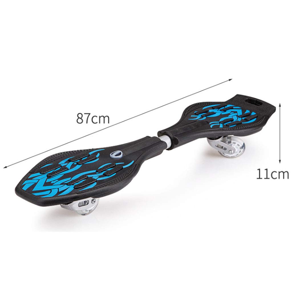 YEENUO Tabla de vitalidad Tabla de serpientes Patinetas Tabla de ruedas cóncavas Calle Tabla de plástico Tabla de skate Principiante Niños Resistente al desgaste Tabla de flash de dos ruedas Unisex,