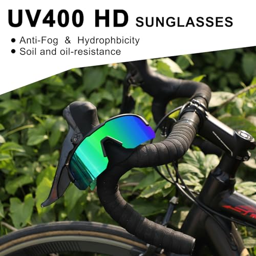 Image of BangLong Polarized Sports Sunglasses for Men Women UV400 Protection | TAC HD Lens, RX Insert Included, Lightweight Wrap-Around Design for Running Cycling Baseball Hiking