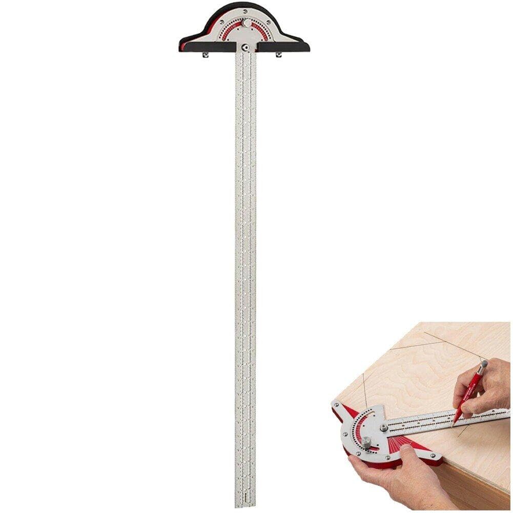 Règle De Menuisier Réglable 13" - Angle 0-70° - À Deux Bras - HTTMT