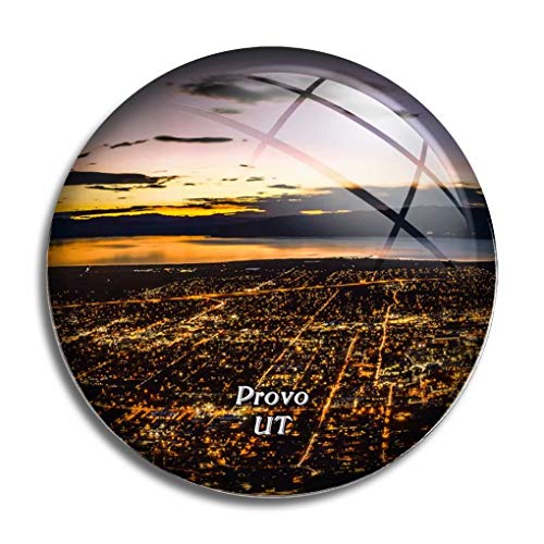 Kühlschrankmagnet Provo Utah USA Amerika Glasmagnete für Kühlschrank Souvenirs Niedlicher Kristallmagnet Dekor für Whiteboard Büro Zuhause Geschenk