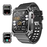 【Smartwatch mit Bluetooth-Anruf】ROGBID titan Smartwatch für Männer verfügt über einen Hi-Fi-Lautsprecher und ein hochwertiges Mikrofon.Unterstützt 5.3 Bluetooth-Anrufe.android ,Samsung phone oder iphone-kompatible Smartwatch über 