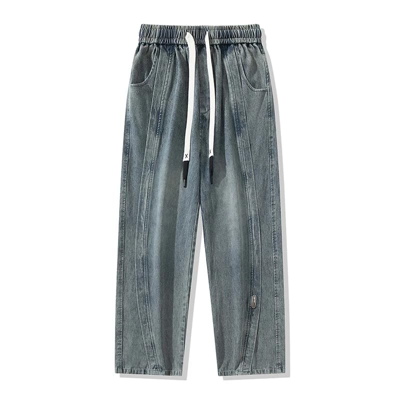 Autumn Wide Leg Jean Pants Men Trousers Loose Casual Jeans Pants2