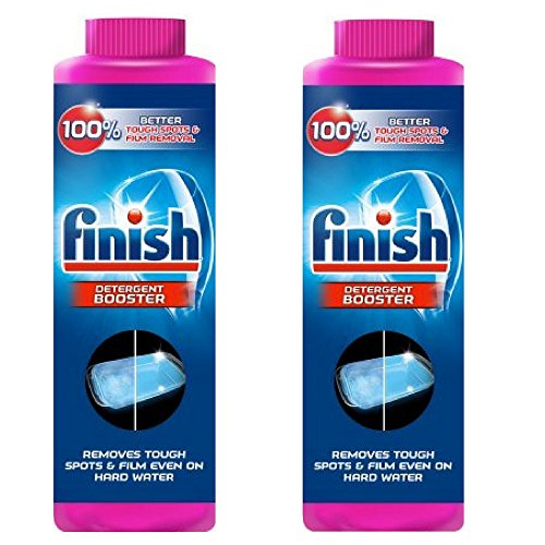 Finish Hard Water Booster Powder, Lemon Sparkle, 14oz (2 pack(14 Ounces))