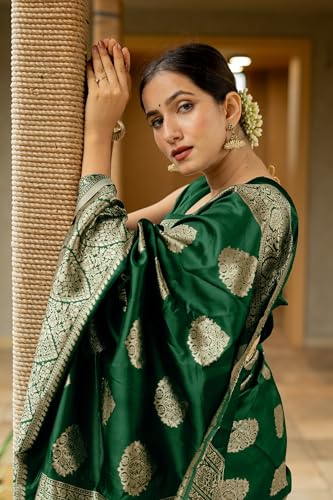 Image of Subham Saree for Woman Silk Cotton Kanjivaram | Soft Easy to Drape Daily Wear Sari with Blouse Fabric