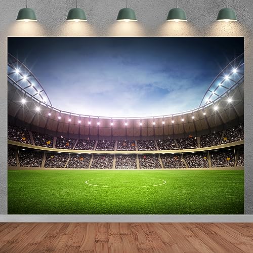 Fondo fotográfico campo de fútbol 7x5 ft miniatura 1