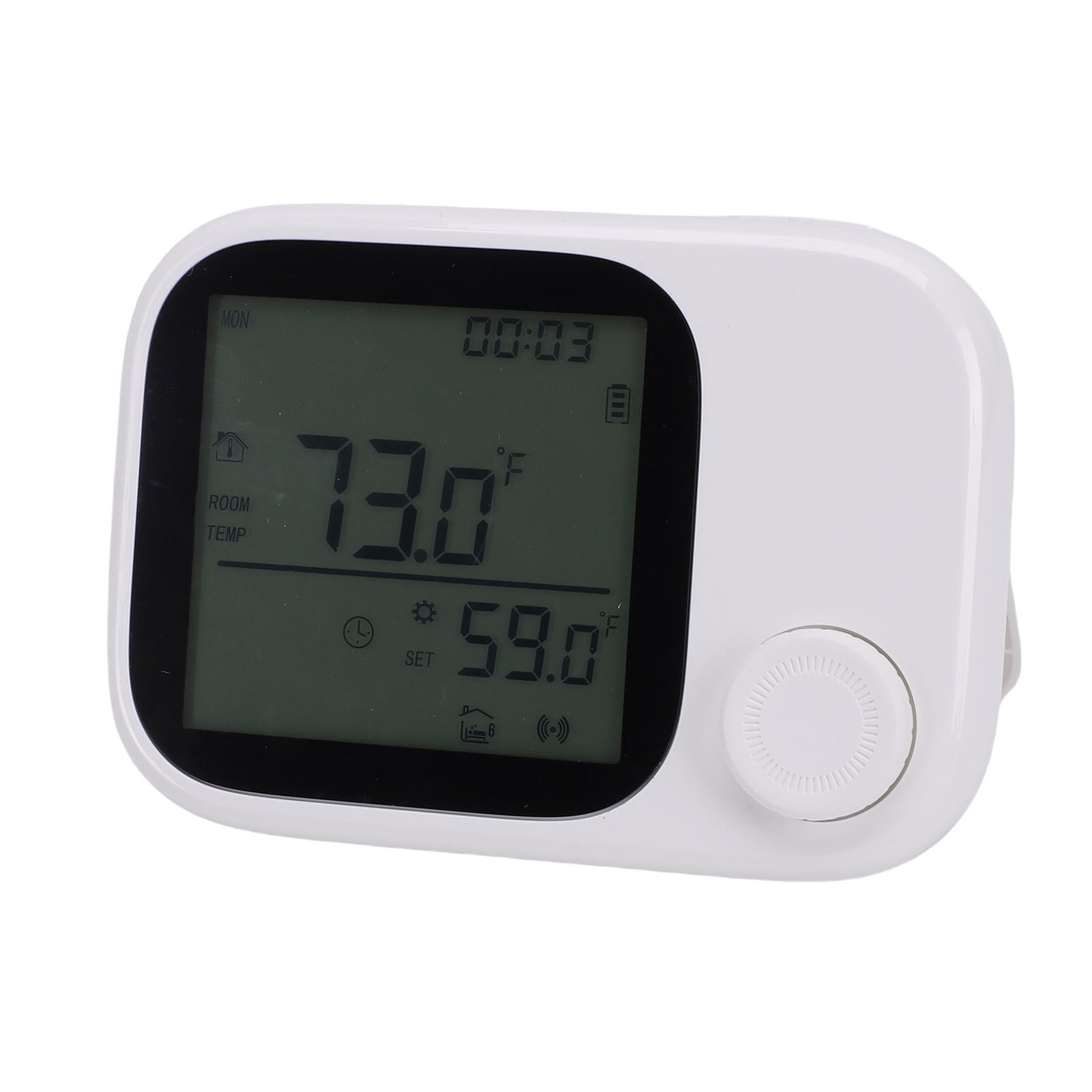 Fdit Termostato Inalámbrico WiFi Inteligente para Caldera de Gas con Pantalla LCD a Color y Control por Voz para de Calefacción del Hogar (White)