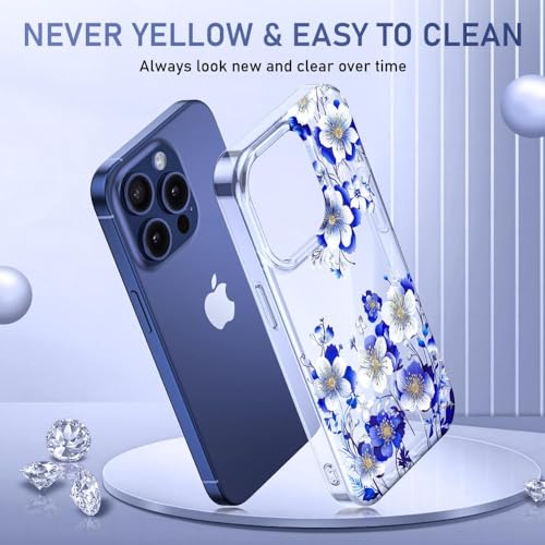 Couverture en silicone floral transparent pour iPhone 14 15 Pro 13 Max - 3