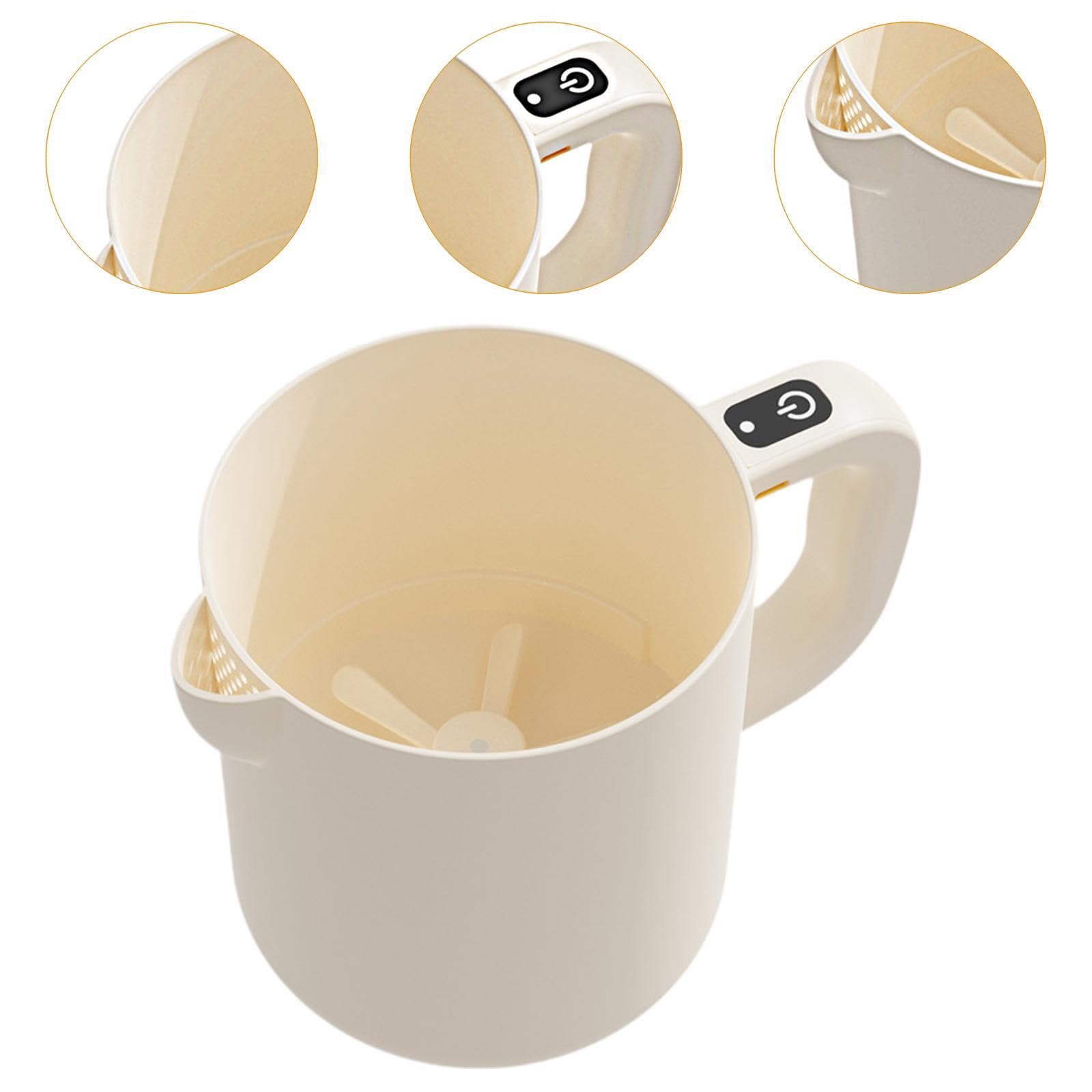 Electric Egg Beater Rice Washer Mixing Bowl Multipurpose Baking Tool Rechargeable Small Mixer Stand Mixer for Mixing Whipping, Beige