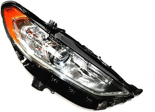 TBVECHI Para Ford Fusion 2017, 2018, 2019, 2020, faros delanteros delanteros del lado del pasajero derecho, halógeno con LED DRL, carcasa cromada,