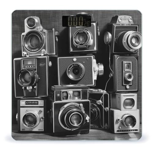 Báscula Digital de Baño Retro Cámara Precisa 400 lb
