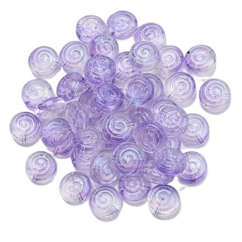 GVEKJ 30 pezzi da 12 mm di perline rotonde in vetro di con filettatura a forma di pendenti di colore graduale per la creazione di gioielli fai da te, orecchini, collane - 15 YF QZi