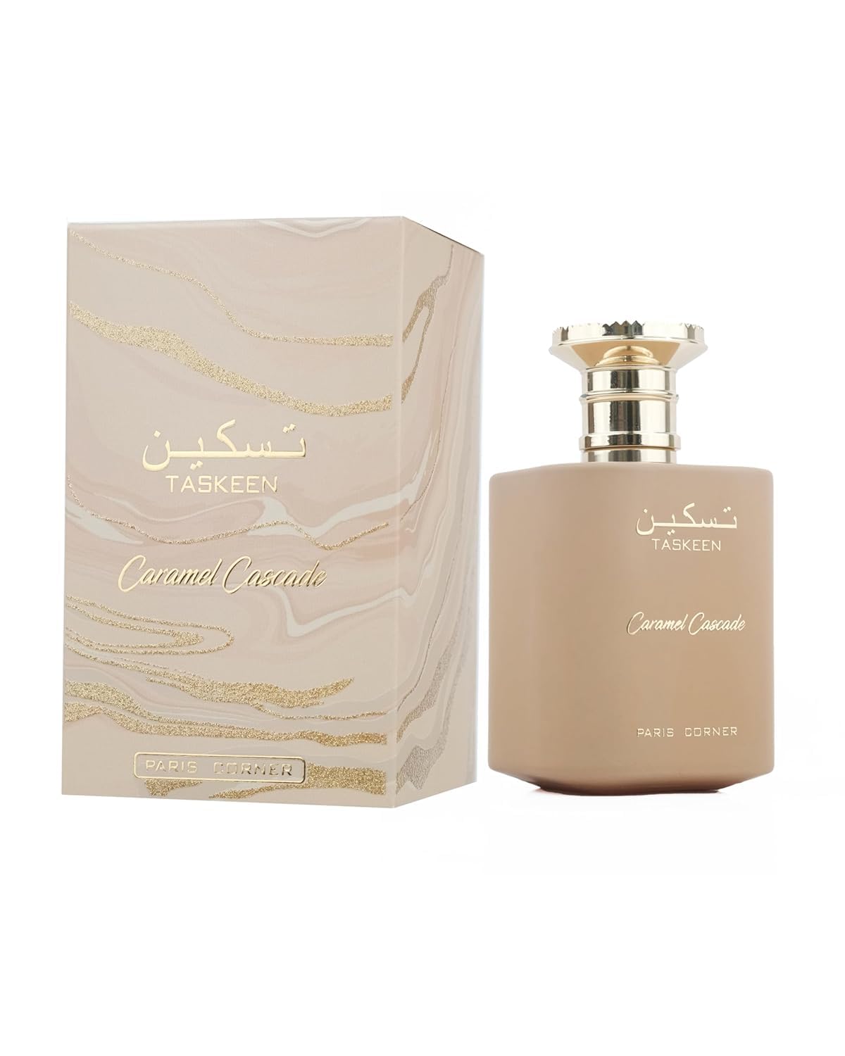 Paris CornerTaskeen Caramel Cascade EDP - 3.4 Fl Oz | Sweet Elegance Perfume for Women and Men | Unisex Fragrance Featuring Caramel, Milk, Tonka Bean & Honey