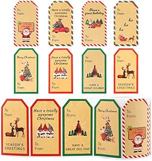 300PCS Merry Christmas Paper Stickers 7.5CM * 4CM Sticky Labels Paper Seals for Christmas DIY Gift Package