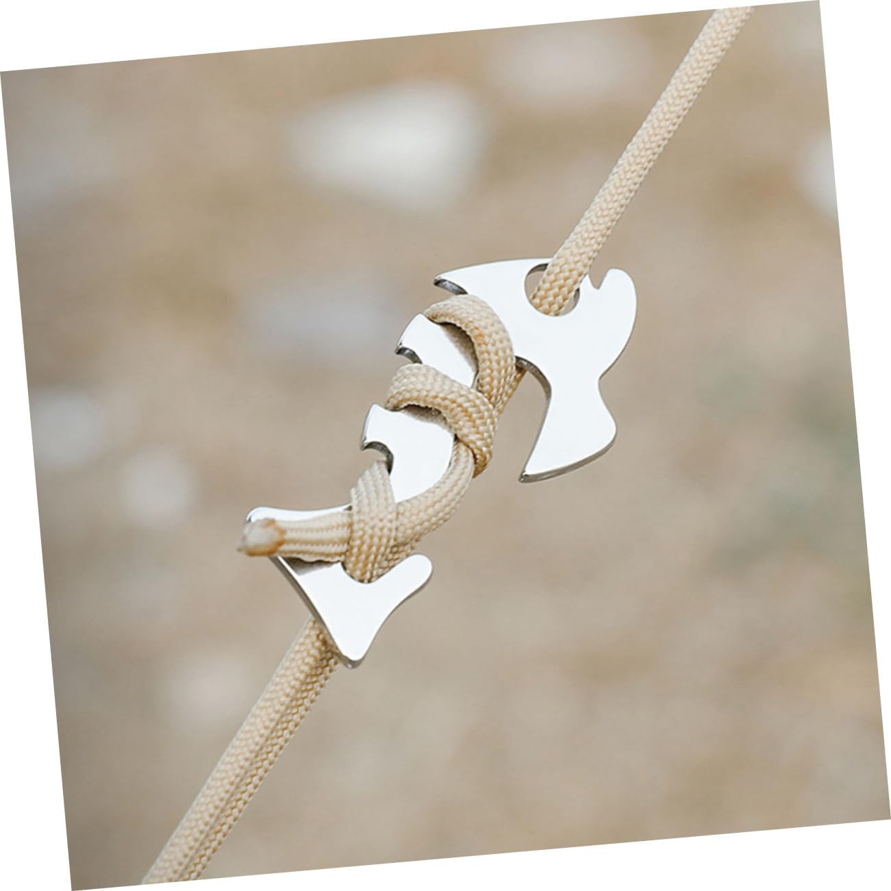 3pcs Stainless Steel Tent Cord Adjuster Secure Camping Outdoor Use Lightweight Portable Guyline Tensioners Wind Rope Buckle for Tent Awning Stability