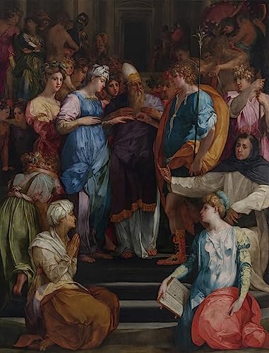Affiche le Mariage de la Vierge de Rosso Fiorentino toile 60x90cm