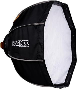 MagMod MagBox PRO 24" Octa Softbox with Integrated Gel Slot and Storage Pocket for Fabric Diffuser, Compatible with Speedlight Flashes and Strobes