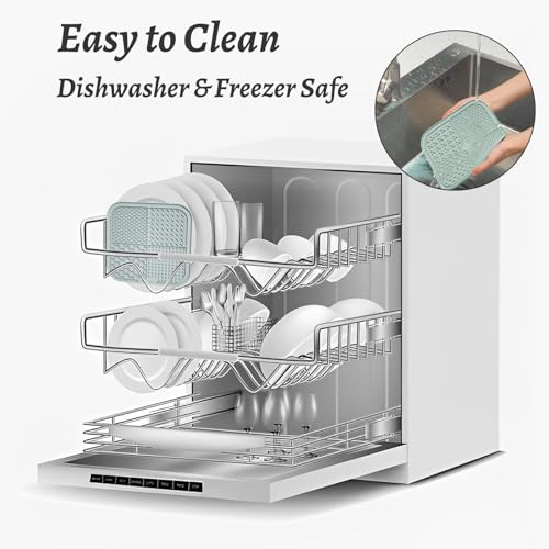 MateeyLife 2 peças de tapete grande para lamber cães e gatos, tapetes de lamber para alívio da ansie