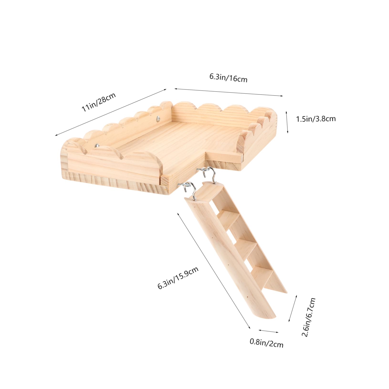 TOYANDONA Plattformspielzeug für Hamsterkäfige Kletterleiter für Kleintiere Zubehör für Kleintierkäfige Geeignet für Hamster Rennmäuse und Andere Kleintiere Beißsichere Plattform