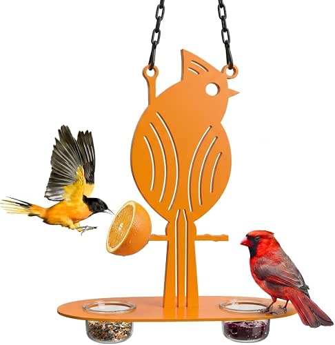 Hanging Oriole Bird Feeder (2026) with Clear PP Bowl, Perch,