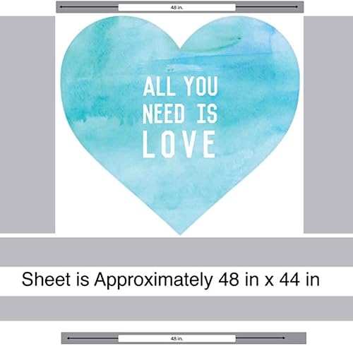 Miniatura 2 de All You Need Is Love – adhesivo decorativo para pared – XL Calcomanía de corazón por chromantics
