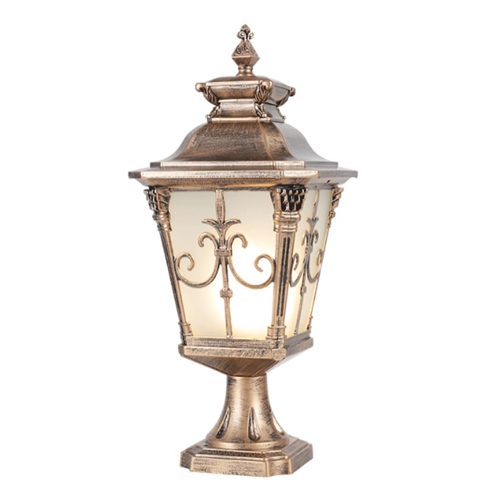 Lampe De Poteau Extérieure Câblée, Résistante Aux Intempéries Et Aux Tempêtes, Lanterne Pilier En Aluminium, Style Vintage, Lampe Décorative Pour Jardin, Terrasse, Clôture, Portail, Allée