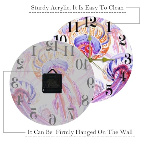 Horloge murale à quartz récif de corail au design soigné durable - 6