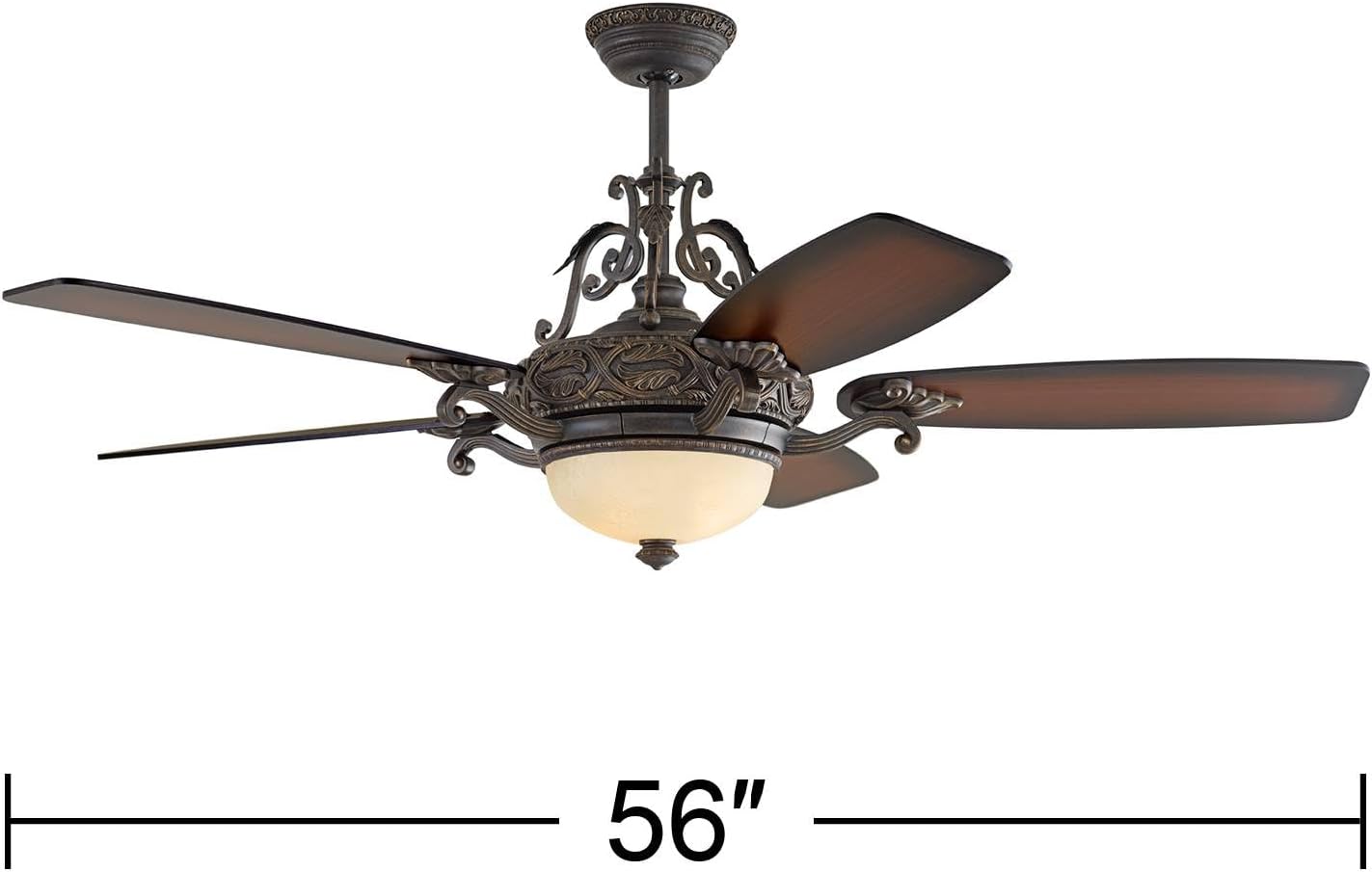 Ceiling fan with 56 inch dimension indicated