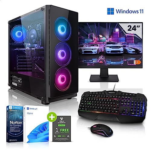 Megaport Komplett Set Gaming PC Intel Core i5-13400F 10 Kern (6+4) 2,50GHz - 4,60GHz • 24" Monitor • Windows11 • GeForce RTX3060 • 16GB • 1TB M.2 SSD • WLAN • Tastatur • Maus pc Gaming komplettpaket – Bild 3