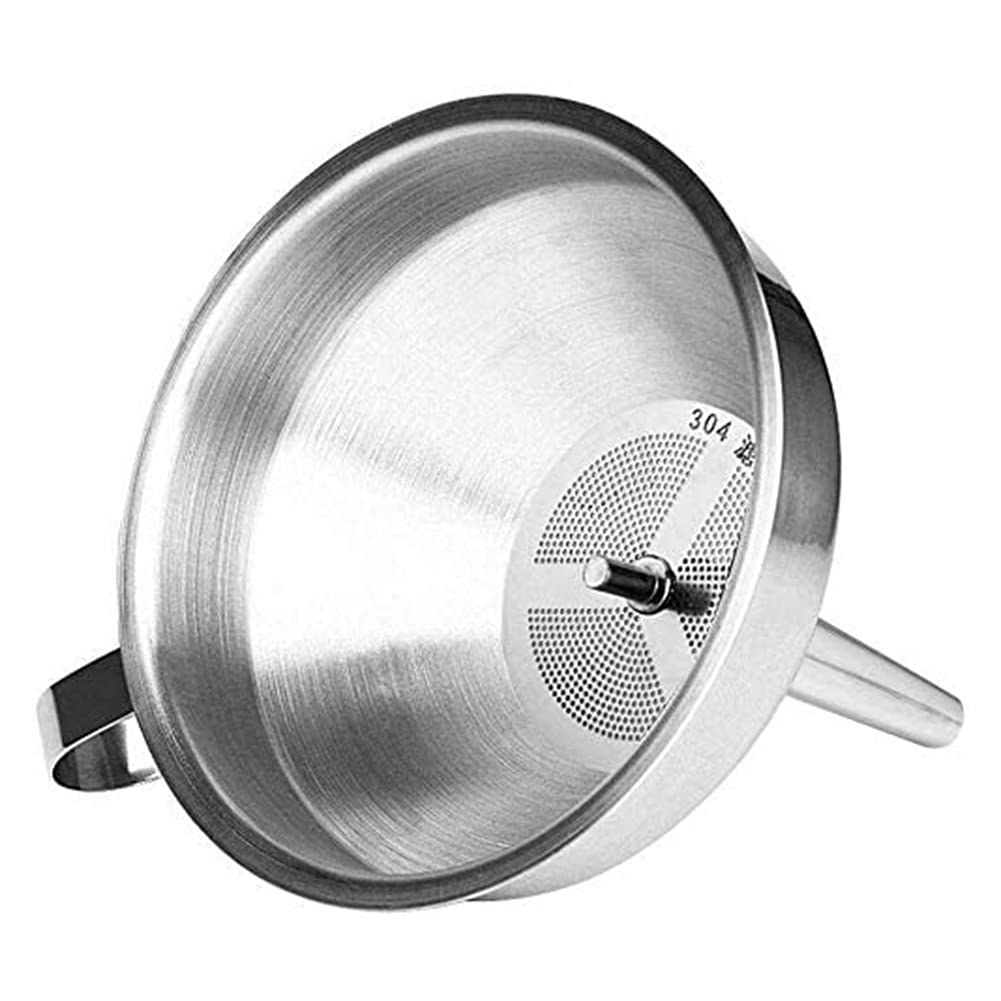 El Embudo De Acero Inoxidable De La Cocina con Filtro De Alimento De Filtro De Acero Inoxidable Desmontable, Utilizado para Transferir Aceite Líquido
