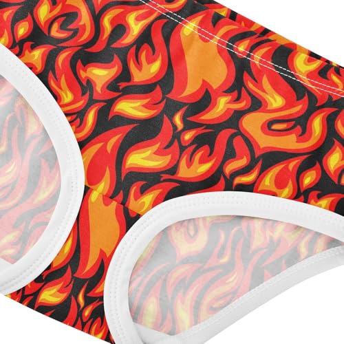 Little Girls' Soft Cotton Underwear Kids Breathable Comfort Flame Panties Briefs Toddler4