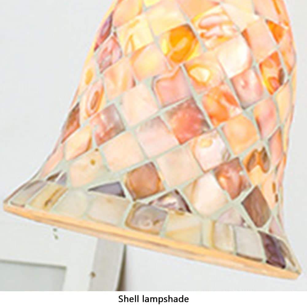 Luxus wandleuchten Japanischen Stil Messing Wandleuchte Schlafzimmer Studie Nacht Leselampe Nordic Retro Kunst Dekorative Lampe Kreative Persönlichkeit Shell Wandleuchte Innen Glas Leuchten