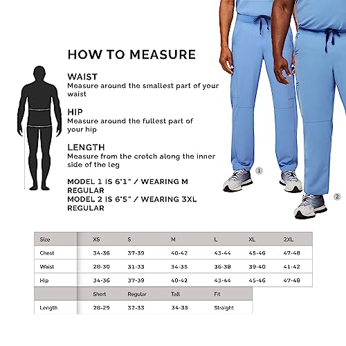Figs Axim Cargo Scrub Pants For Men – Ceil Blue, M #TOP5