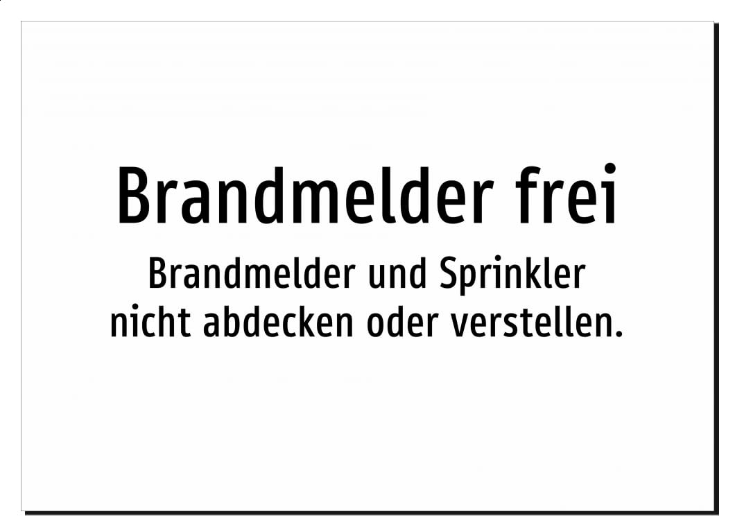 39454-DE-T-06 | Brandmelder frei - Brandmelder und Sprinkler nicht