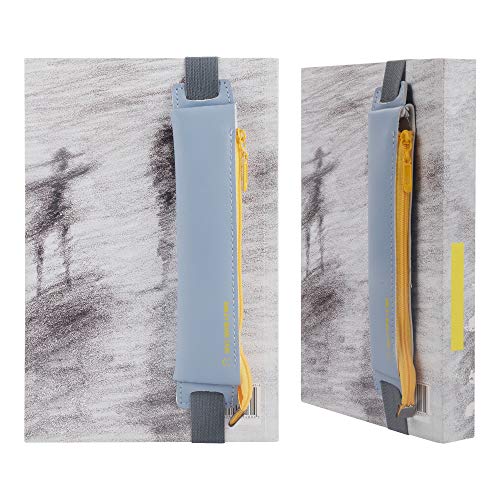 Lufox 2-Pack Pu Leather Pen Pencil Pocket Case Sleeve Holder Pouch With Elastic Band For Book Notebook Bible (Pink And Blue ) #TOP5