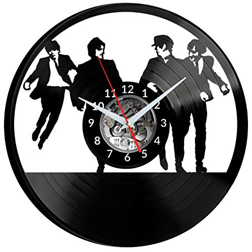 The Beatles Horloge murale en vinyle avec disque vinyle rétro Grande horloge style pièce Décoration d’intérieur Cadeau… - Les Beatles, Paul McCartney, John Lennon, RIngo Starr, George Harrison The Beatles Horloge murale en vinyle avec disque vinyle rétro Grande horloge style pièce Décoration d'intérieur Cadeau…