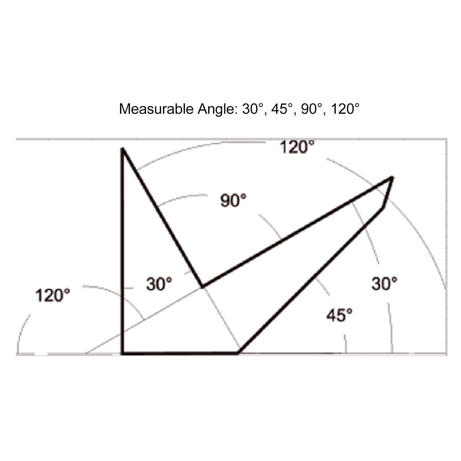 Generic Règle D'angle 30 45 90 120 Degrés, Outil de Machiniste en Acier au Carbone Dur pour la Mesure des Pièces D'ingénierie