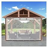 Wasserdichter Outdoor-Vorhang, transparente Kunststoffplane, faltbar, winddicht, für Pergola,...