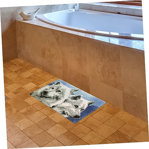 Kit de ganchillo para tejer alfombras en casa con hilo de sobra y guía de inicio 8