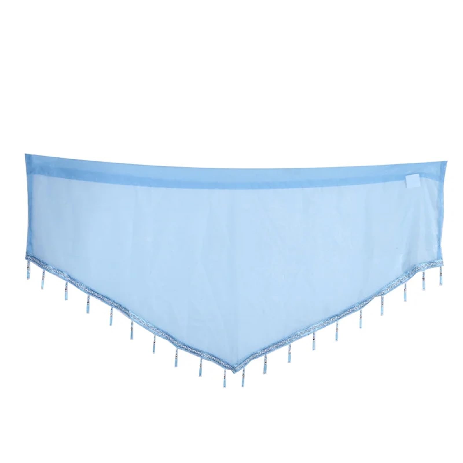 XIUsheUA short curtains Solid Color Triangle Shape Kitchen Short Curtain Window Valance Drape Home Decor(Sky Blue)